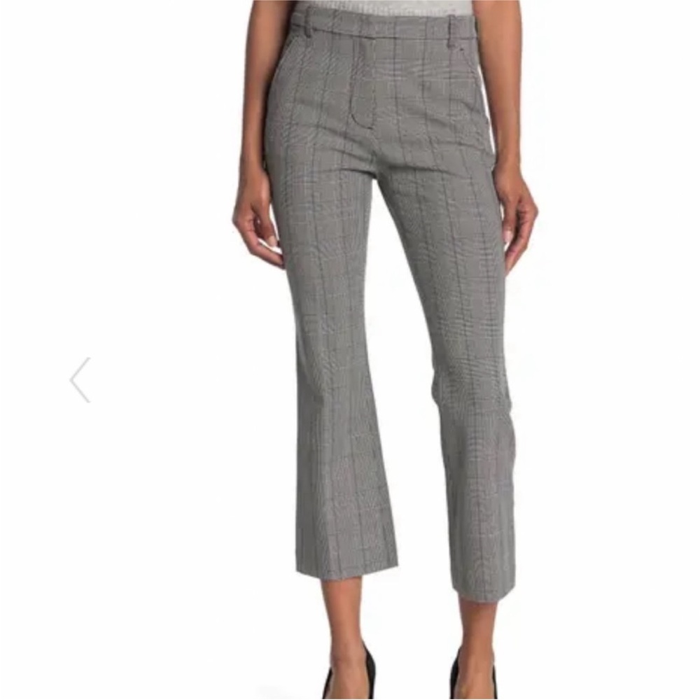 3.1 Phillip Lim Grey Plaid Cropped Trousers, Size 2